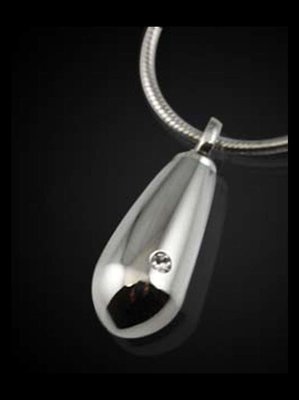 TEAR DROP, STAINLESS STEEL WITH SILVER FINISH 