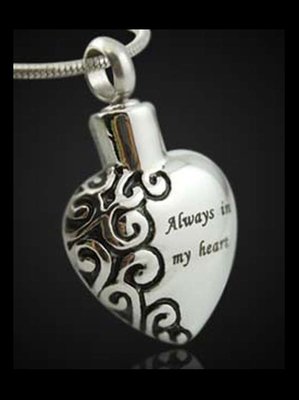 HEART, STAINLESS STEEL WITH SILVER FINISH 