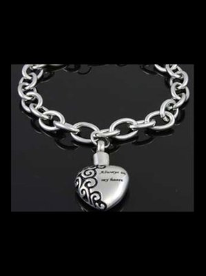 HEART, STAINLESS STEEL WITH SILVER FINISH 